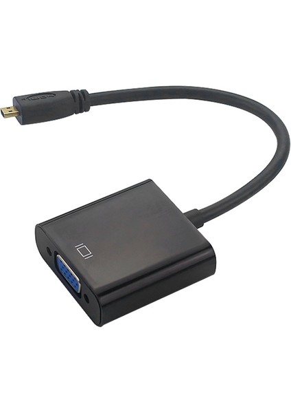 Mikro-Hdmı - VGA Adaptör Kablosu 1080 P Video Dönüştürücü Ses Jakı ile Xbox Kamera Raspberry Pi 4 Için USB Güç Kablosu (Yurt Dışından)