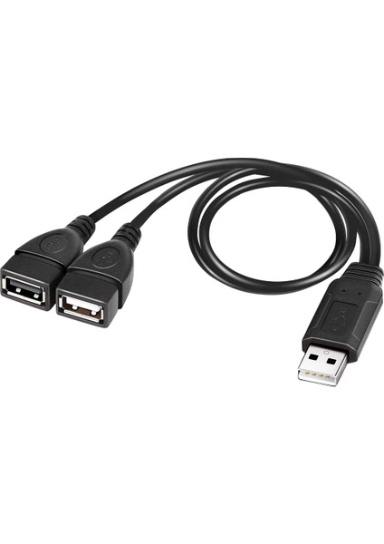 USB Ayırıcı Kablo, USB 2.0 A Erkek - Çift USB Dişi Jak Y Ayırıcı Şarj Kablosu (Yurt Dışından)