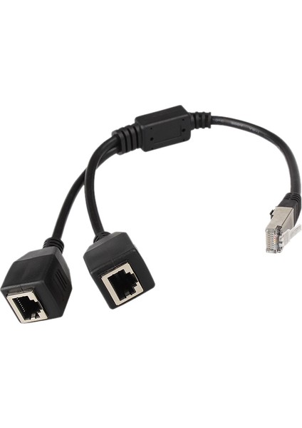 RJ45 Ethernet Ayırıcı Kablo, 1 Erkek - 2 Dişi Ethernet Bağlantı Kablosu Uygun Cat5, Cat6 Lan Ethernet Soket Adaptörü (Yurt Dışından)
