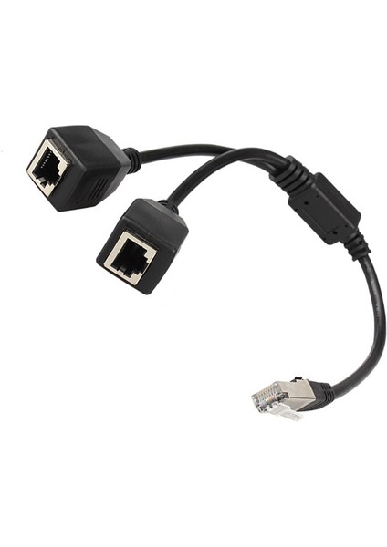 RJ45 Ethernet Ayırıcı Kablo, 1 Erkek - 2 Dişi Ethernet Bağlantı Kablosu Uygun Cat5, Cat6 Lan Ethernet Soket Adaptörü (Yurt Dışından)