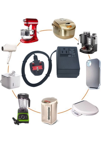200W Gerilim Dönüştürücü Trafo Adım Aşağı 220V Ila 110V Ac Adım Aşağı Seyahat Gerilim Trafosu Dönüştürücü Ingiltere Tak (Yurt Dışından)