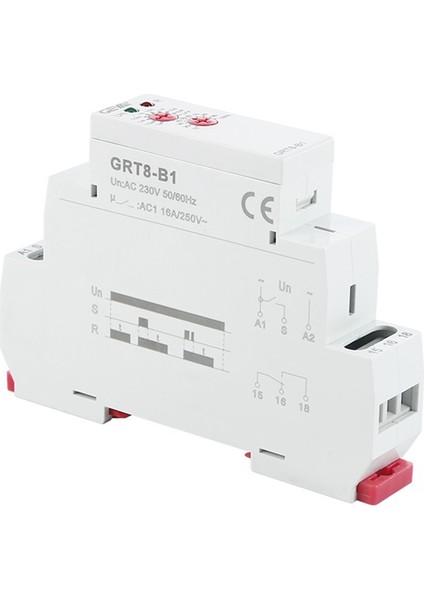 Geya Grt8-B1 Düşmede Gecikme Zaman Rölesi Zamanlayıcı Rölesi Elektronik Tip 16A, Grt8-B1 AC230V (Yurt Dışından)