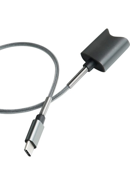 Vuse Alto Manyetik Şarj Kablosu Için USB Arayüzü Şarj Kablosu Evrensel Tasarım 45 cm (Gri Usb-A) (Yurt Dışından)