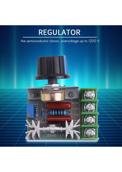 Voltaj Kontrol Cihazı Hız Dimmerinin Regülatörü Scr 2000W Ac 220V (Yurt Dışından)