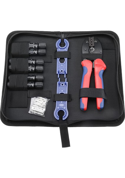 Solar Crimper Tool Kit 2.5/4.0/6.0mm² Güneş Paneli Için Güneş Aletleri Açık Fiş Tipi Konnektör Için Pv Kablosu (Yurt Dışından)