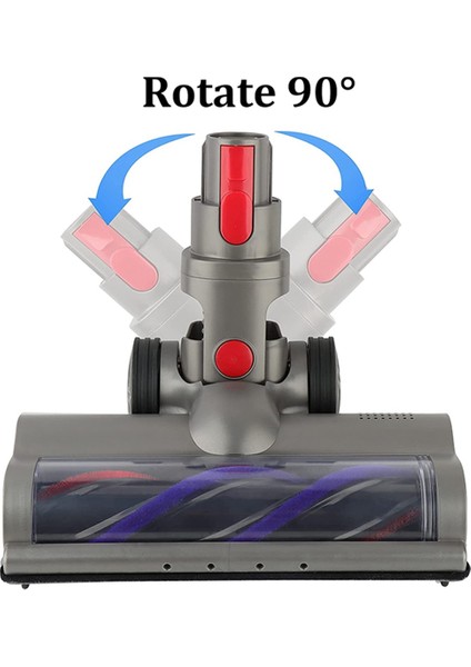 Elektrikli Süpürge Fırça Kafası Zemin Temizleme Aracı Elektrikli Türbin Zemin Fırça Kafası Değiştirme Dyson V7 V8 V10 V11 V15 (Yurt Dışından)