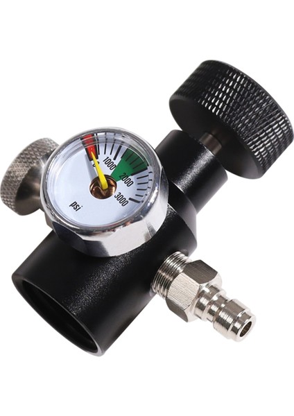 Co2 Tankı Silindir Adaptör Konnektör Kiti, TR21-4 Dişli Co2 Soda Silindir Dolum Adaptörü, 3000PSI Basınç Göstergesi Siyah (Yurt Dışından)