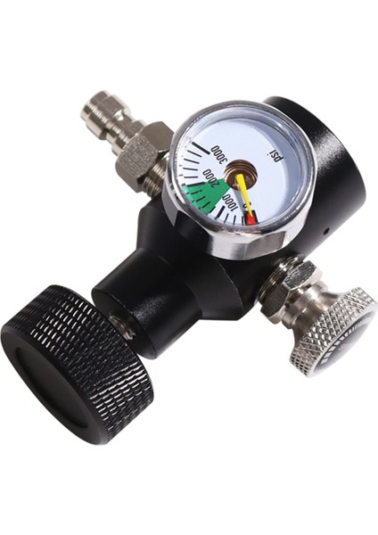 Co2 Tankı Silindir Adaptör Konnektör Kiti, TR21-4 Dişli Co2 Soda Silindir Dolum Adaptörü, 3000PSI Basınç Göstergesi Siyah (Yurt Dışından)