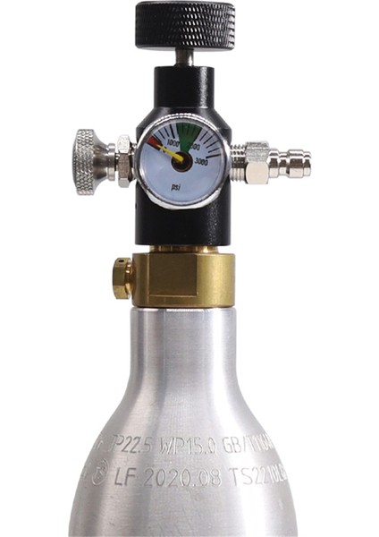 Co2 Tankı Silindir Adaptör Konnektör Kiti, TR21-4 Dişli Co2 Soda Silindir Dolum Adaptörü, 3000PSI Basınç Göstergesi Siyah (Yurt Dışından)