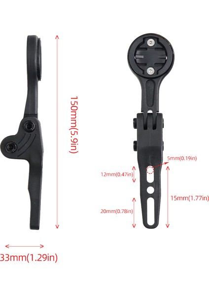 Bisiklet Gidon Bilgisayar Tutucu Ayarlanabilir Gps Kronometre Kamera Desteği Standı Garmin Gopro Wahoo Için S5 Bar (Yurt Dışından)