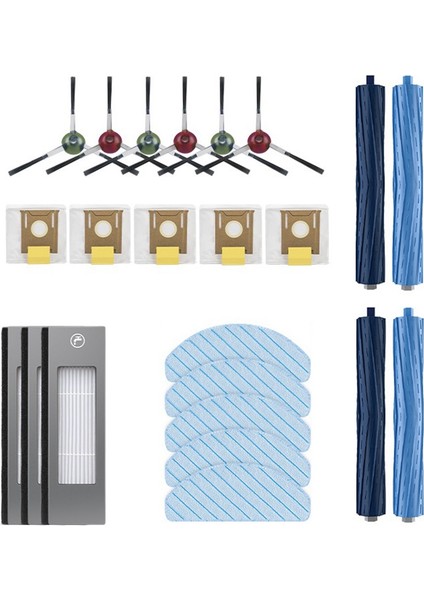Ecovacs T9AIVI/AIVI Ana Fırça Rulo Fırça Filtre Eleği ve Su Yıkama Paspas Toz Torbası Için (Yurt Dışından)