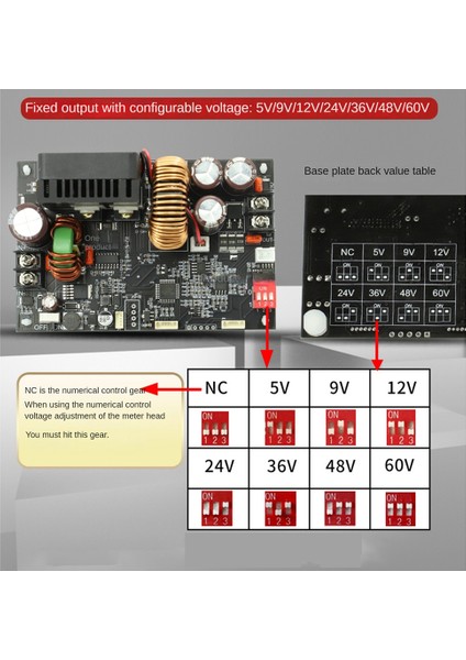 1200W Dc Cnc Antihipertansif Boost Dönüştürücü 6-70V Ayarlanabilir Güç Kaynağı Girişi Sabit Voltaj Solar Şarj Modülü (Yurt Dışından)