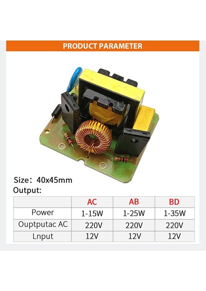 12V - 220V Yükseltme Güç Modülü 35W Dc-Ac Boost Inverter Modülü Çift Kanallı Ters Dönüştürücü Güçlendirici Modülü (Yurt Dışından)