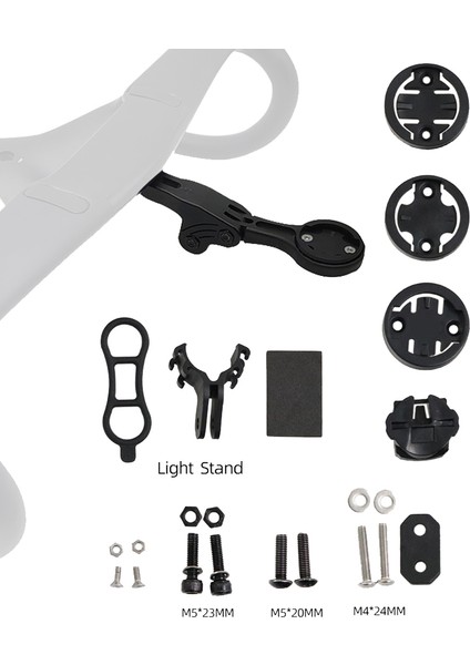 Bisiklet Gidon Bilgisayar Tutucu Ayarlanabilir Gps Kronometre Kamera Desteği Standı Garmin Gopro Wahoo Için S5 Bar (Yurt Dışından)