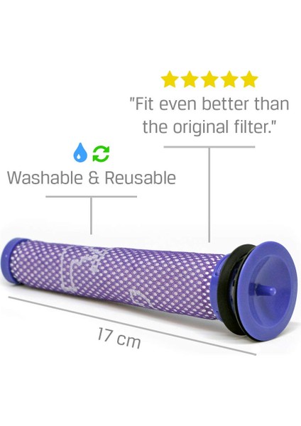 Dyson V8 ve V7 Akülü Elektrikli Süpürgeler Aksesuarları Için Uyumlu 4 Adet Ön Filtreler Hepa Değiştirmeleri (Yurt Dışından) indirimleri