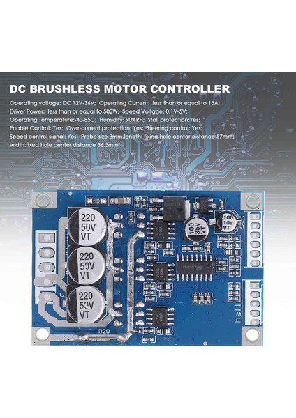 Dc Fırçasız Motor Kontrol Cihazı 12V-36V Dengeleme Otomotiv Dengeli Araç Sürücü Kontrol Panosu (Yurt Dışından)