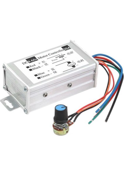 Motor Hız Kontrol Cihazı DC9V 12V 24V 48V 60V 20A Pwm Motor Hız Kontrol Regülatörü Sürücüsü 0-1200W Ayarlanabilir Akım (Yurt Dışından)