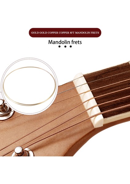 8ft Altın Bakır Perde Teli Mandolin Banjo Puro Kutusu Gitar 1.5mm (Yurt Dışından)