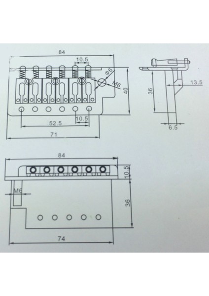 Gitar Parçaları Tremolo Köprü Çelik Eyer Krom Tek Rocker Tremolo Elektro Gitar Köprüsü Altın Gümüş Siyah (Yurt Dışından)