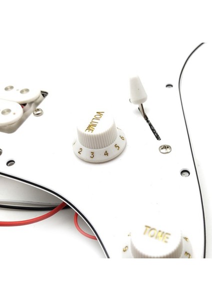 St Sq Elektro Gitar Yüklü Kablolu Scratchplate Gitar Pickguard Elektro Gitar Pickguard Pickup Montaj Siyah (Yurt Dışından)
