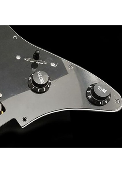 St Sq Elektro Gitar Yüklü Kablolu Scratchplate Gitar Pickguard Elektro Gitar Pickguard Pickup Montaj Siyah (Yurt Dışından)
