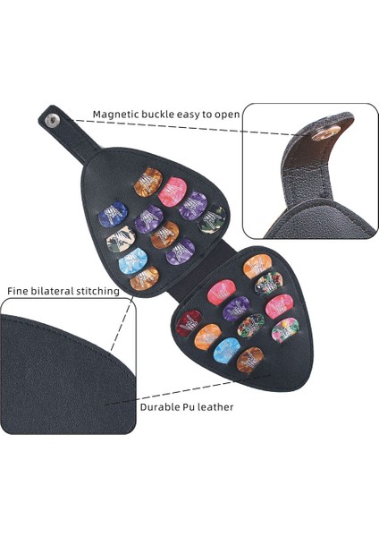 Gitar Pena Tutucu Kılıf Çanta Düzenleyici Kutusu Dahil 22 Gitar Pena Gitar Pena Saklama Çantası Bas/ukulele (Yurt Dışından) modelleri