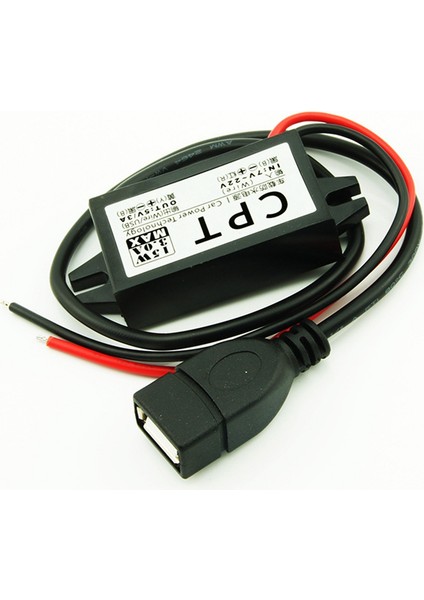 Dc 7-22V Ila 5V 3A USB Dişi Adım Aşağı Dönüştürücü Regülatörü Aşırı Yük Aşırı Düşük Voltaj Koruması ile Araba Için Su Geçirmez (Yurt Dışından)