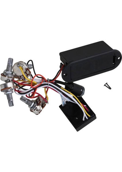 2 Bant Aktif Bas Gitar Eq Ekolayzır Preamp Devresi Pikap Siyah (Yurt Dışından)