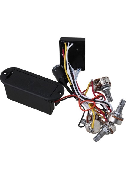 2 Bant Aktif Bas Gitar Eq Ekolayzır Preamp Devresi Pikap Siyah (Yurt Dışından)
