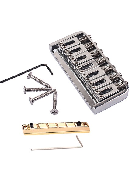 7 Dize Gitar Köprüsü Sabit Eyer Anahtarı Vidaları ile Pirinç Köprü Yastık Elektro Gitar Aksesuarları Için (Yurt Dışından)