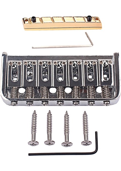 7 Dize Gitar Köprüsü Sabit Eyer Anahtarı Vidaları ile Pirinç Köprü Yastık Elektro Gitar Aksesuarları Için (Yurt Dışından)