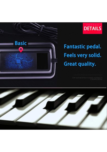 Klavye Mıdı Klavye Synthesizer ve Piyano Için Dayanıklı Evrensel Sustain Pedalı Kaymaz Pedal (Yurt Dışından) modelleri
