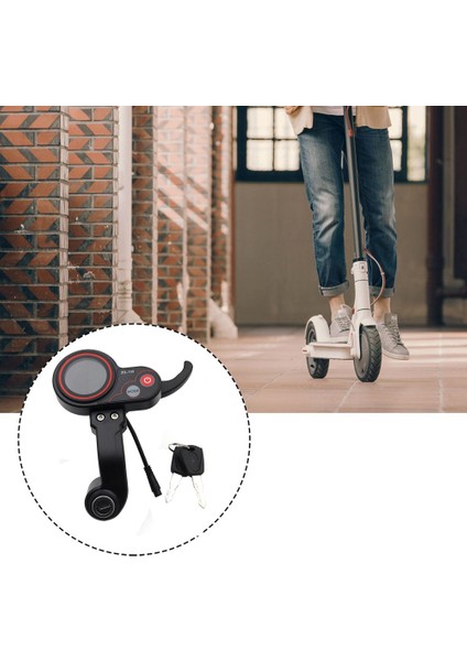 ZQ-100 Anahtar Hız Ayarlanabilir Elektrikli Scooter Metre ile Kilometre Ölçer Elektrikli Scooter Pano Için 6 Pin Ekran (Yurt Dışından)