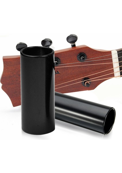 1 Adet Gitar Slayt Siyah Paslanmaz Çelik Parmak Knuck (Yurt Dışından)