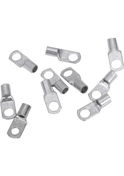 10 Adet Bakır Boru 16MM x 8mm Pabuç Pil Başlangıç Kablosu Kaynak Sıkma Terminal Halkası (Yurt Dışından)