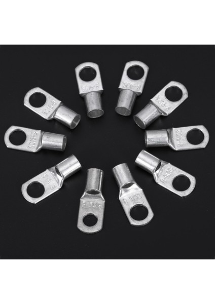 10 Adet Bakır Boru 16MM x 8mm Pabuç Pil Başlangıç Kablosu Kaynak Sıkma Terminal Halkası (Yurt Dışından)