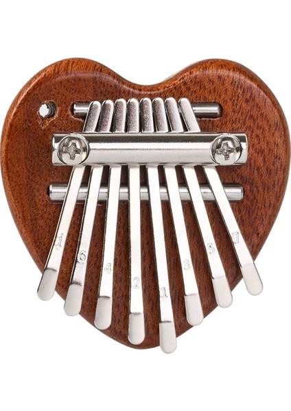 Mini 8 Tonlu Küçük Resim Kalimba Sırt Çantası Dekorasyon Hediye Kordon Maun Masif Ahşap Kalp Küçük Resim (Yurt Dışından)