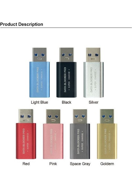 7pcs USB Veri Engelleyici, Usb3.0 Veri Sync Engelleyici Yalnızca Hızlı Şarj Için, Meyve Suyu Jacking'e Karşı Koruyun, Hacklenmeyi Reddedin (Yurt Dışından)