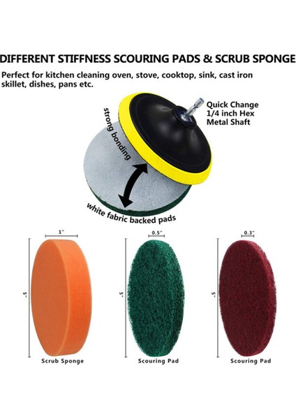 Elektrikli Halı Fırçası Matkap Seti Çok Amaçlı Temizleyici Oto Lastikleri Temizleme Araçları Genişletici B ile Banyo Scrubber Fırçalar (Yurt Dışından) modelleri