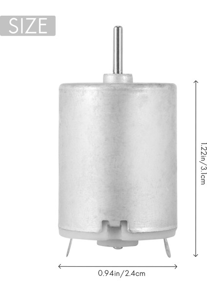 8000RPM 9V 68MA Yüksek Torklu Manyetik Silindirik Mini Dc Motor Gümüş (Yurt Dışından)