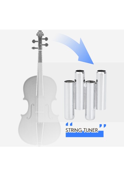 1 Adet Paslanmaz Çelik Keman Tuner Pro Tuning Keman Mandolin Metal Pitch Boru Pitchpipe Hızlı Basit Dize Tuner (Yurt Dışından)