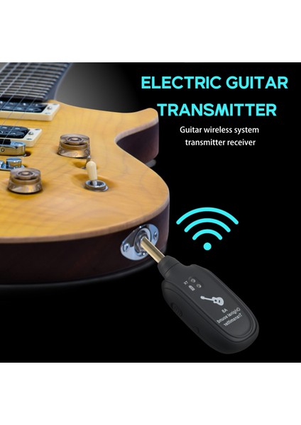 Uhf Gitar Kablosuz Sistemi Verici Alıcı Dahili Şarj Edilebilir (Yurt Dışından)