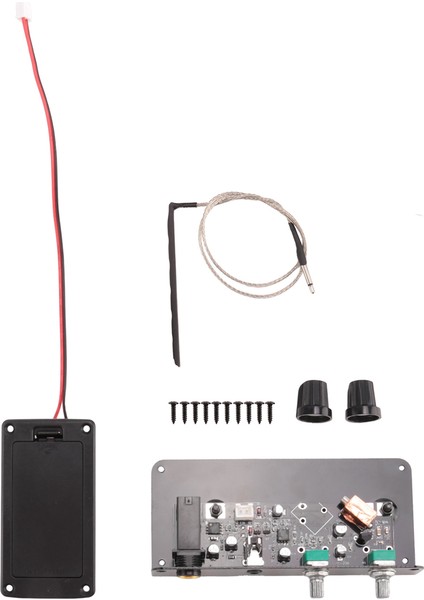 Aktif Sessiz Gitar Alıcısı 3,5 mm Çıkış Fişi Pikap 9V Pil Kutusu ile Siyah Sessiz Guitarra Aksesuarları (Yurt Dışından)