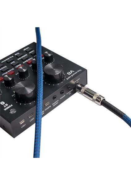 Elektro Gitar Kablosu Bas 6.35MM Elektrik Kutusu Ses Kablosu Gitar Gürültü Azaltma Hattı Örgülü Korumalı Kablo 5 Metre (Yurt Dışından)