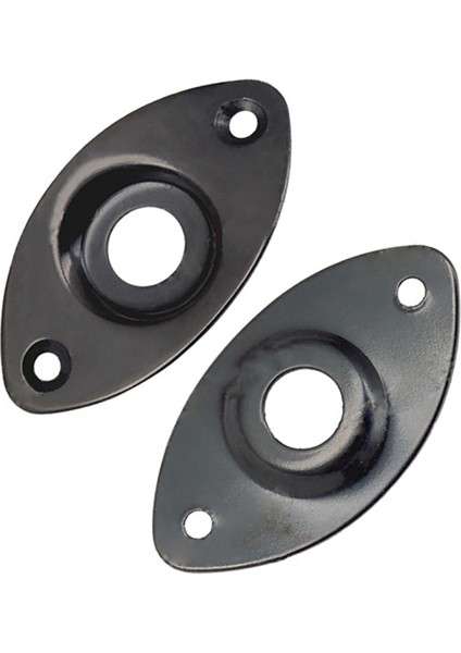 1/4 Inç Oval Ezilmiş Elektro Gitar Jakı Çıkış Plakası Soket Jackplate, 2 Paket (Yurt Dışından)