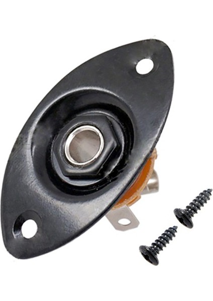 1/4 Inç Oval Ezilmiş Elektro Gitar Jakı Çıkış Plakası Soket Jackplate, 2 Paket (Yurt Dışından)