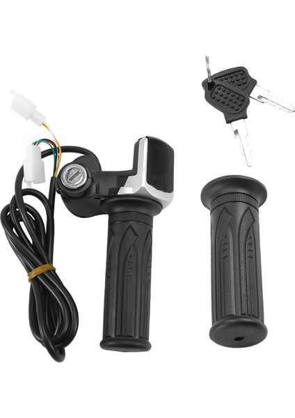 36 V Evrensel Elektrikli Bisiklet Gaz Kolu LED Ekran Göstergesi ile Hız Güç Ekran Tuş Kilidi Elektrikli Scooter Büküm Gaz (Yurt Dışından)