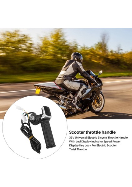 36 V Evrensel Elektrikli Bisiklet Gaz Kolu LED Ekran Göstergesi ile Hız Güç Ekran Tuş Kilidi Elektrikli Scooter Büküm Gaz (Yurt Dışından) fırsatları