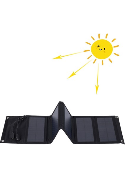 10W Güneş Katlanır Paket Dahili Stabilizasyon 5V Çift USB Solar Charger Dış Mekan Mobil Fotovoltaik Şarj Kartı (Yurt Dışından)