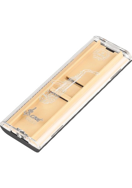 Taşınabilir Saksafon Klarnet Sazlık Kutusu Su Geçirmez Şeffaf Saklama Kutusu Desteği 2 Sazlık Müzik Aleti Aksesuarları (Yurt Dışından)